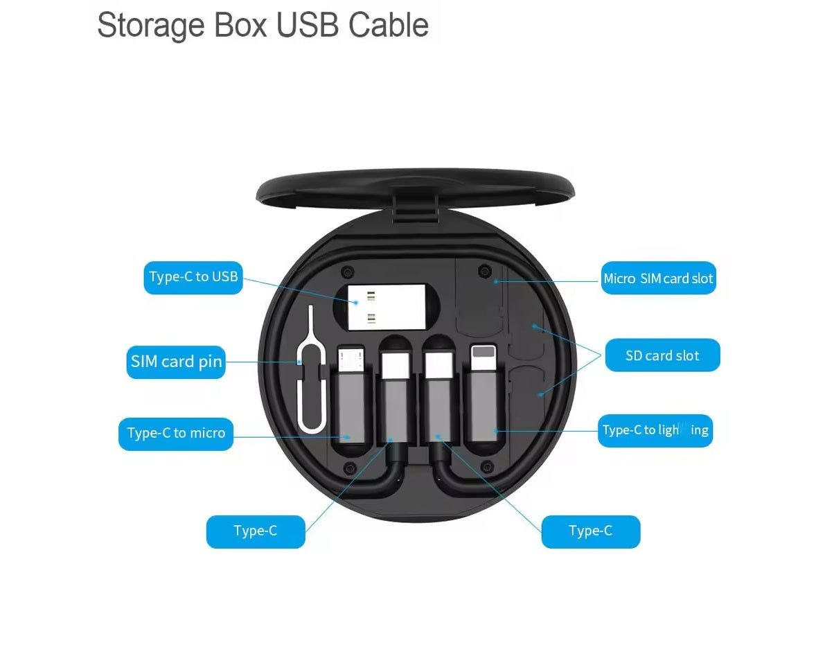 Cable de Datos multifuncional 7en1, 60W
