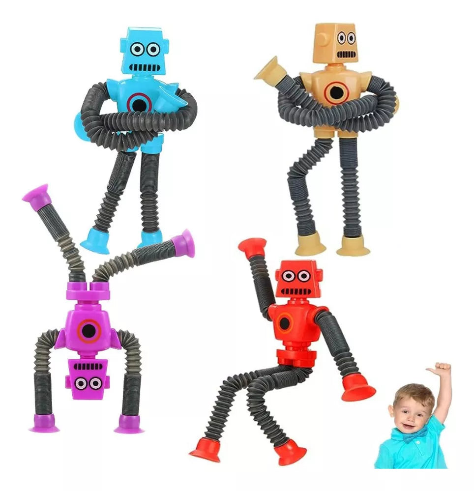 Pack 4 Pop Tubes Tubo Fidget Juguete Robots