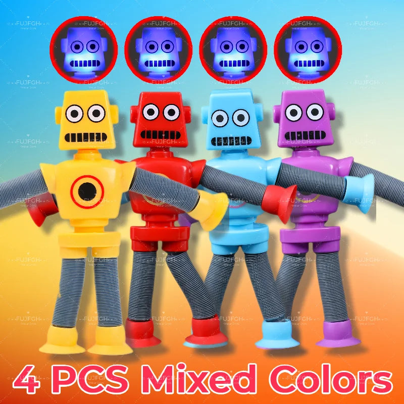Pack 4 Pop Tubes Tubo Fidget Juguete Robots