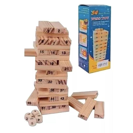 Jenga Numeros 54 Piezas