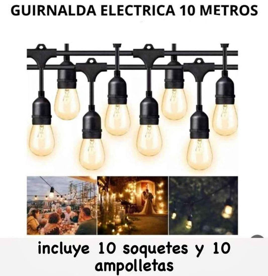 Guirnalda electrica 10 metros decoración