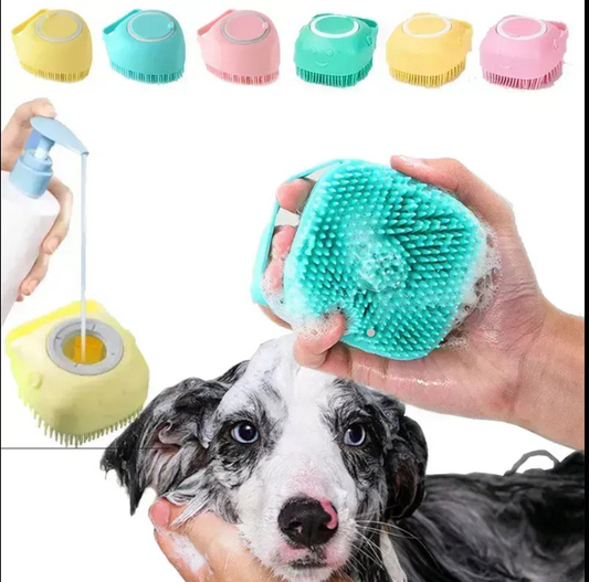 Cepillo Dispensador baño mascota